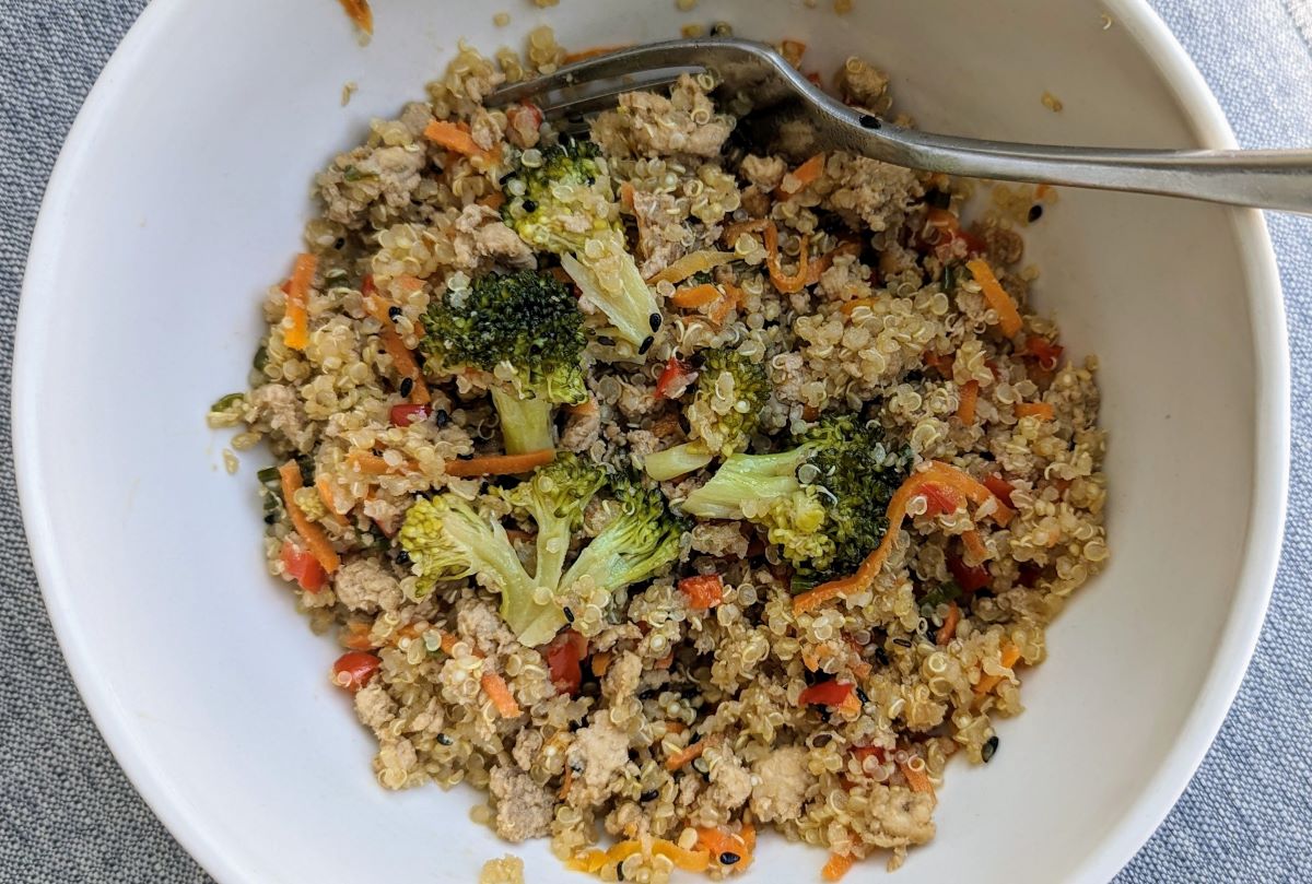 bowl of ginger chicken by gut feelings
